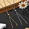 2Pcs 2 Colors 304 Stainless Steel Singapore Chain Necklace Making AJEW-JB01334-1