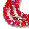 Electroplate Glass Beads Strands GLAA-Q105-04N-4