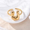 304 Stainless Steel Open Cuff Rings for Women RJEW-M060-01G-21-2