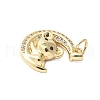 Brass Micro Pave Cubic Zirconia Pendants KK-D357-05B-G-2