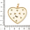 Brass Micro Pave Clear Cubic Zirconia Pendants KK-U076-20G-3