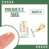 Unicraftale 80Pcs Brass Cup Peg Bails KK-UN0002-48-3
