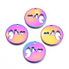 Ion Plating(IP) 201 Stainless Steel Pendants STAS-N098-073M-2