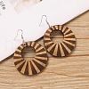 Alloy Wood Dangle Earrings FS-WG9E4F8-18-1