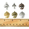 30Pcs 6 Styles Tibetan Style Alloy Mushroom Pendants TIBE-FS0001-14-5