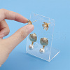 DELORIGIN 12Pcs 3 Styles Organic Glass & Acrylic Earring Displays Sets EDIS-DR0001-09-4