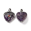 Natural Amethyst Pendants G-A207-01AS-09-2