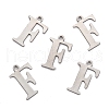 304 Stainless Steel Alphabet Charms STAS-H122-F-P-2