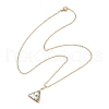 Natural Paua Shell Pendant Necklaces NJEW-JN05141-07-4