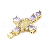 Rack Plating Brass Micro Pave Cubic Zirconia Pendants ZIRC-I059-15G-05-3