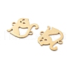 Ion Plating(IP) 304 Stainless Steel Hollow Connector Charms STAS-P332-05G-3