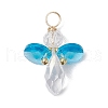 5Pcs Glass Pearl Pendants PALLOY-JF03084-3
