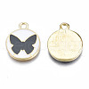 Alloy Enamel Pendants PALLOY-S133-008B-2