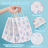 Rectangle with Paw Print Pattern Paper Storage Bags with Handle ABAG-WH0046-39B-4