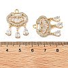 Brass Micro Pave Cubic Zirconia Pendants KK-B125-29G-3