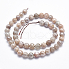 Electroplate Natural Sunstone Beads Strands G-K256-17-8mm-2