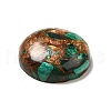 Assembled Synthetic Bronzite and Malachite Cabochons G-I339-08A-4