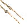 Alloy Rhinestone Hair Chain OHAR-M044-01G-3