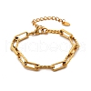 304 Stainless Steel Chain Bracelets BJEW-P351-01A-G-4