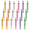 Olycraft 18Pcs 6 Colors Plastic Disposable Measurement Syringe with Cap AJEW-OC0004-52A-1