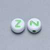 Craft Acrylic Horizontal Hole Letter Beads SACR-S201-11Z-2