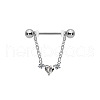 316L Surgical Stainless Steel Crystal Rhinestone Nipple Rings WGE19D8-07-1