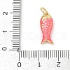 Brass Enamel Pendants KK-U062-22G-01-3