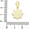 Brass Micro Pave Cubic Zirconia European Dangle Charms KK-D325-25G-02-3