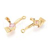 Brass Micro Pave Cubic Zirconia Pendants KK-N263-96B-G-2
