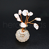 Natural Rose Quartz Chips Tree Decorations PW-WG47813-07-1