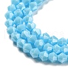 Opaque Solid Color Electroplate Glass Beads Strands GLAA-F029-P4mm-C12-3