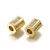 Brass Micro Pave Cubic Zirconia Beads KK-Z100-07G-2