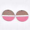 Resin & Walnut Wood Pendants X-RESI-S358-72C-2