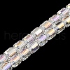 Electroplate Transparent Glass Beads Strands GLAA-C029-02A-09-2