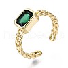 Mother's Day Rings Brass Micro Pave Cubic Zirconia Cuff Rings RJEW-S044-119C-NF-1