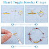 SUPERFINDINGS 200Pcs 4 Colors Tibetan Style Alloy Toggle Clasps TIBEB-FH0001-41-4