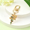 Alloy Enamel Flower Pendant Decorations HJEW-YW00023-03-1