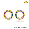 Circle S925 Sterling Silver Stud Earrings NS1455-2