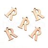 Ion Plating(IP) 304 Stainless Steel Alphabet Charms STAS-H122-R-RG-2