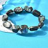 Abalone Shell Beads Stretch Bracelets BJEW-D315-02P-3