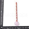 Handmade Glass Stripe Spoons AJEW-A067-02-4