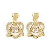 Brass Micro Pave Cubic Zirconia Pendants KK-K293-47B-G-1