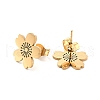 304 Stainless Steel Stud Earrings EJEW-K285-06G-2