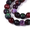 Dyed Natural White Jade Beads Strands G-T139-8mm-60-05-3