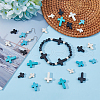 FIBLOOM 180Pcs 9 Styles Synthetic Turquoise Beads G-FI0001-22-6