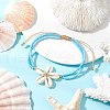 Adjustable Natural Cowrie Shell Beaded Braided Anklets AJEW-AN00686-01-1