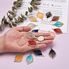 Beadthoven 14pcs 7 colors Alloy Leaf Pendant PALLOY-BT0002-08-10
