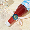 Brass Wax Seal Stamps with Wood Handle AJEW-WH0412-0193-5