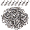 SOFPLATE 300Pcs 304 Stainless Steel Folding Crimp Ends STAS-SP0001-78-1
