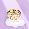 Stainless Steel Adjustable Cuff Rings for Women RJEW-B126-01G-2